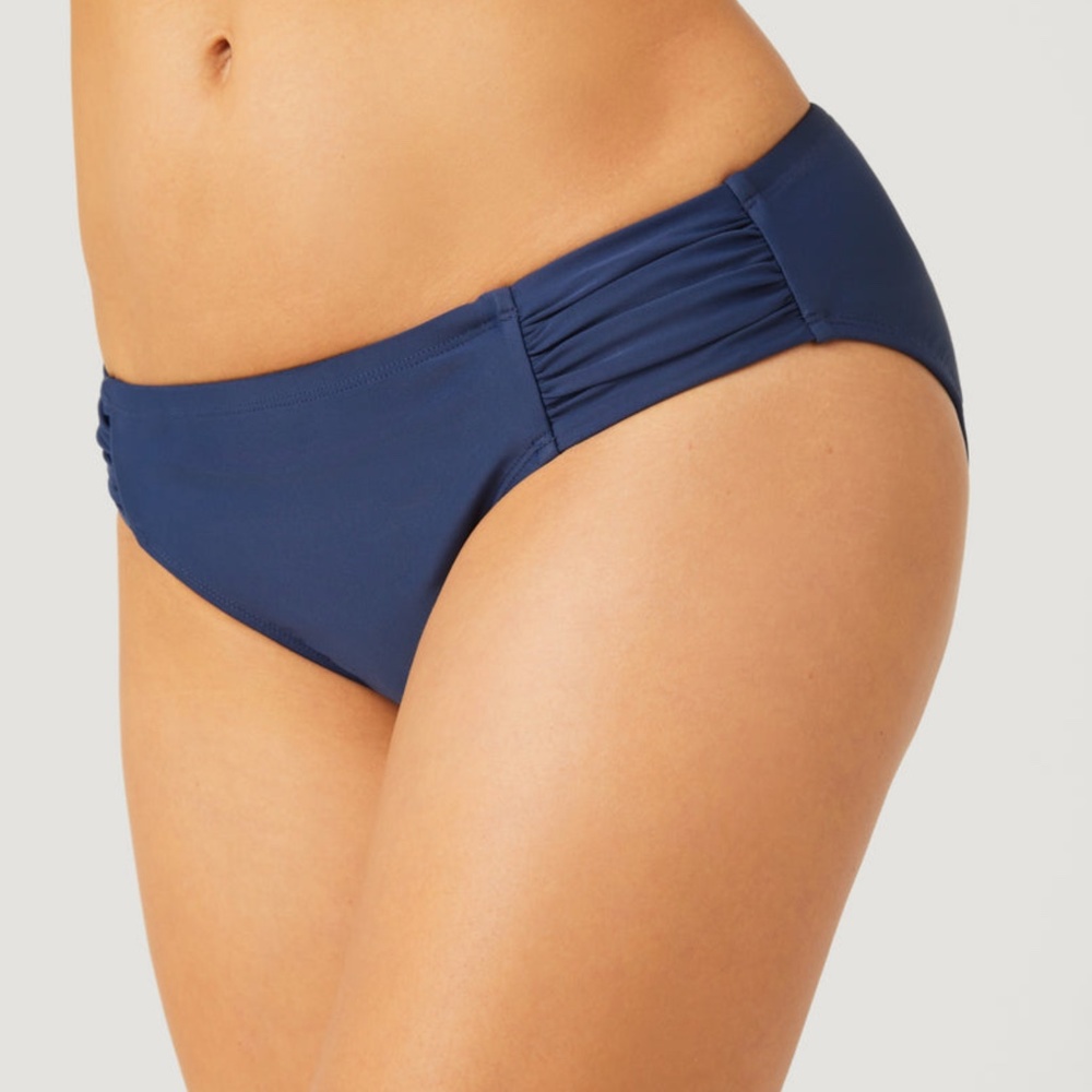 next by Athena Women's Side Ruched Swim Bikini BOTTOM ONLY in Navy Size …